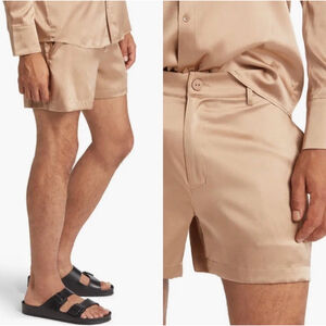 SER.O.YA Men's Jesse Flat Front Stretch Silk Shorts